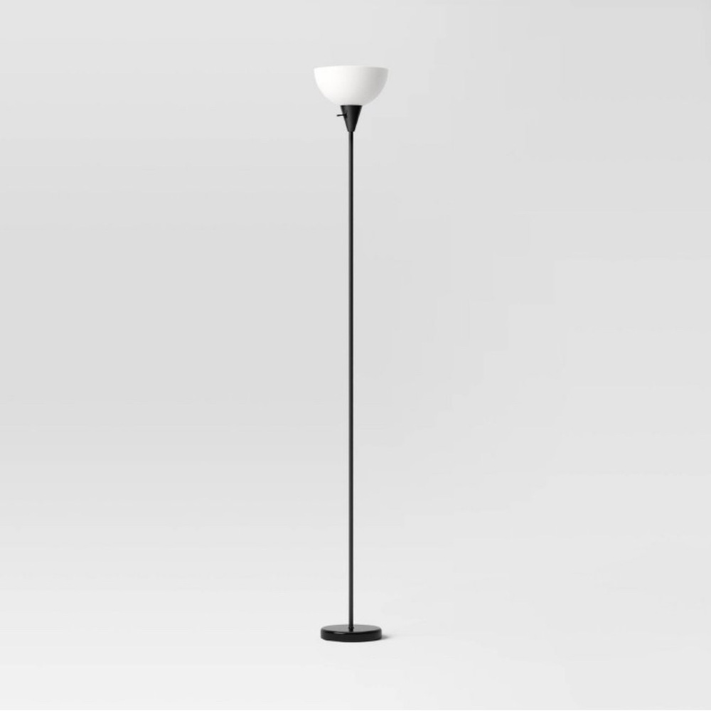 Room Essentials Torchiere Floor Lamp, Black-070
